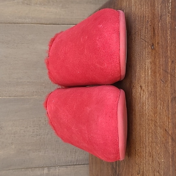 EUC Fitflop Slipper Women's sz 5 Red Chrissie Shearling Slippers - Picture 5 of 10
